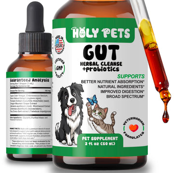 Natural Pet Gut Health Drops for Dogs & Cats