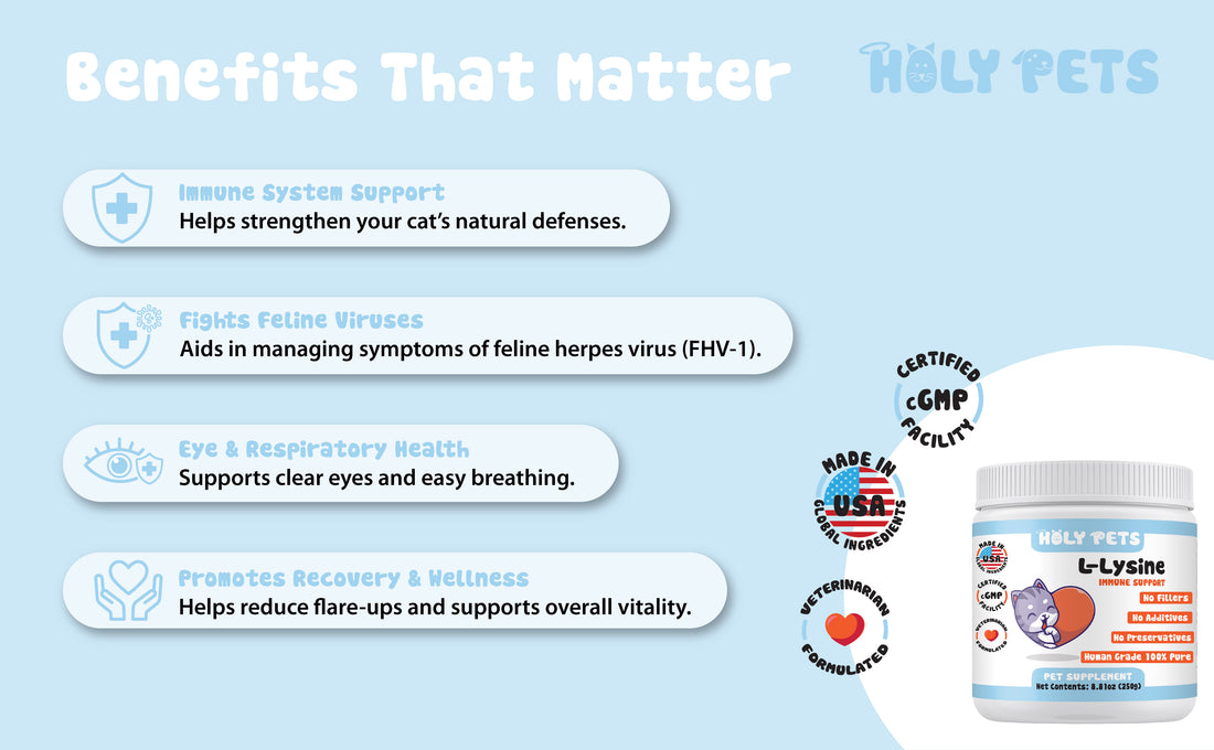 100% Pure L-Lysine Powder for Cats