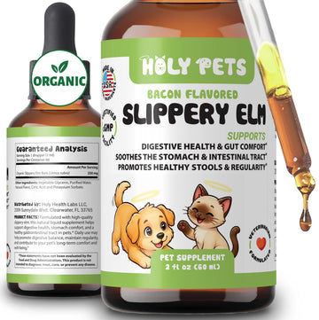Organic Slippery Elm Liquid Drops for Dogs and Cats